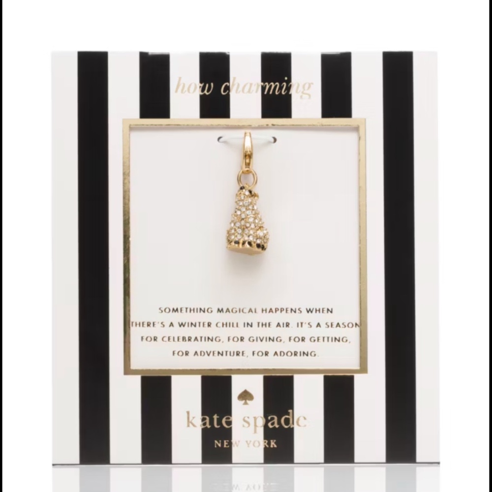New Kate Spade Gold Polar Bear Charm